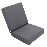 2PCS Patio Chair Cushions 18.9x18.9x3.94in Outdoor Seat Cushions for Patio Furniture Garden Sofa Couch Pads with Handle Straps Washable Cover Square Dark Grey