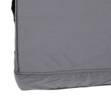 2PCS Patio Chair Cushions 18.9x18.9x3.94in Outdoor Seat Cushions for Patio Furniture Garden Sofa Couch Pads with Handle Straps Washable Cover Square Dark Grey