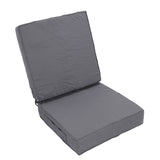 2PCS Patio Chair Cushions 18.9x18.9x3.94in Outdoor Seat Cushions for Patio Furniture Garden Sofa Couch Pads with Handle Straps Washable Cover Square Dark Grey