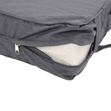 2PCS Patio Chair Cushions 18.9x18.9x3.94in Outdoor Seat Cushions for Patio Furniture Garden Sofa Couch Pads with Handle Straps Washable Cover Square Dark Grey