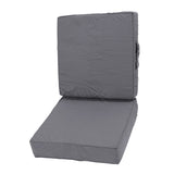 2PCS Patio Chair Cushions 18.9x18.9x3.94in Outdoor Seat Cushions for Patio Furniture Garden Sofa Couch Pads with Handle Straps Washable Cover Square Dark Grey