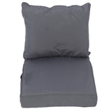 Outdoor Chair Cushion Set Polyester Water Proof Thickened PP Cotton Integrated Seating Cushion and Back Pillow Set for Garden Patio Beach Dark Grey In Australia - Darrahopens