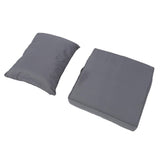 Outdoor Chair Cushion Set Polyester Water Proof Thickened PP Cotton Integrated Seating Cushion and Back Pillow Set for Garden Patio Beach Dark Grey