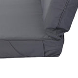 Outdoor Chair Cushion Set Polyester Water Proof Thickened PP Cotton Integrated Seating Cushion and Back Pillow Set for Garden Patio Beach Dark Grey
