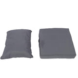 Outdoor Chair Cushion Set Polyester Water Proof Thickened PP Cotton Integrated Seating Cushion and Back Pillow Set for Garden Patio Beach Dark Grey