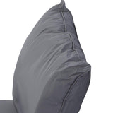 Outdoor Chair Cushion Set Polyester Water Proof Thickened PP Cotton Integrated Seating Cushion and Back Pillow Set for Garden Patio Beach Dark Grey