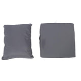 Outdoor Chair Cushion Set Polyester Water Proof Thickened PP Cotton Integrated Seating Cushion and Back Pillow Set for Garden Patio Beach Dark Grey