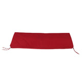 Outdoor Bench Cushion Polyester Sponge Rainproof Anti Slip Swing Seat Cushion Outdoor Chair Cushion with Straps for Garden Patio Furniture Wine Red