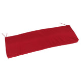 Outdoor Bench Cushion Polyester Sponge Rainproof Anti Slip Swing Seat Cushion Outdoor Chair Cushion with Straps for Garden Patio Furniture Wine Red