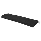 Outdoor Bench Cushion Polyester Sponge Rainproof Anti Slip Swing Seat Cushion Outdoor Chair Cushion with Straps for Garden Patio Furniture Black In Australia - Darrahopens