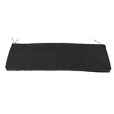 Outdoor Bench Cushion Polyester Sponge Rainproof Anti Slip Swing Seat Cushion Outdoor Chair Cushion with Straps for Garden Patio Furniture Black In Australia - Darrahopens