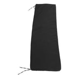 Outdoor Bench Cushion Polyester Sponge Rainproof Anti Slip Swing Seat Cushion Outdoor Chair Cushion with Straps for Garden Patio Furniture Black