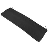 Outdoor Bench Cushion Polyester Sponge Rainproof Anti Slip Swing Seat Cushion Outdoor Chair Cushion with Straps for Garden Patio Furniture Black