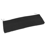 Outdoor Bench Cushion Polyester Sponge Rainproof Anti Slip Swing Seat Cushion Outdoor Chair Cushion with Straps for Garden Patio Furniture Black
