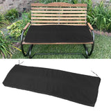 Outdoor Bench Cushion Polyester Sponge Rainproof Anti Slip Swing Seat Cushion Outdoor Chair Cushion with Straps for Garden Patio Furniture Black