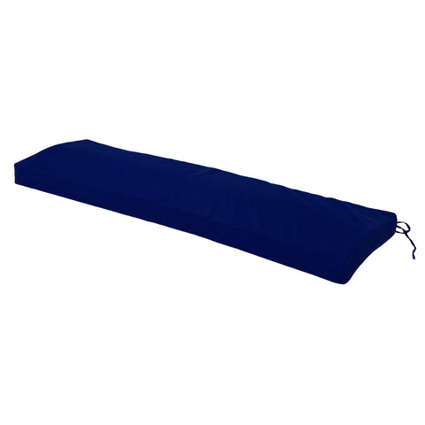 Outdoor Bench Cushion Polyester Sponge Rainproof Anti Slip Swing Seat Cushion Outdoor Chair Cushion with Straps for Garden Patio Furniture Navy Blue