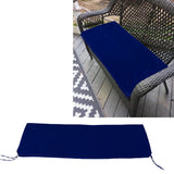 Outdoor Bench Cushion Polyester Sponge Rainproof Anti Slip Swing Seat Cushion Outdoor Chair Cushion with Straps for Garden Patio Furniture Navy Blue