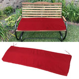 Outdoor Bench Cushion Water Proof Patio Furniture Garden Sofa Settee Couch Swing Pad with Strap Removable Cover Wine Red