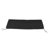 Outdoor Bench Cushion Water Proof Patio Furniture Garden Sofa Settee Couch Swing Pad with Strap Removable Cover Black
