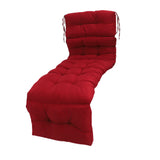 Indoor Outdoor Chaise Lounge Cushion with Ties Splashproof Lounge Chair Cushion Replacement for Lawn Pool 4 Fold 78.74x21.65in Burgundy In Australia - Darrahopens