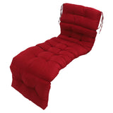 Indoor Outdoor Chaise Lounge Cushion with Ties Splashproof Lounge Chair Cushion Replacement for Lawn Pool 4 Fold 78.74x21.65in Burgundy