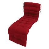 Indoor Outdoor Chaise Lounge Cushion with Ties Splashproof Lounge Chair Cushion Replacement for Lawn Pool 4 Fold 78.74x21.65in Burgundy