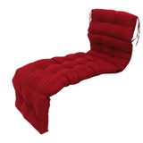 Indoor Outdoor Chaise Lounge Cushion with Ties Splashproof Lounge Chair Cushion Replacement for Lawn Pool 4 Fold 78.74x21.65in Burgundy