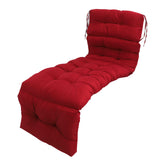 Indoor Outdoor Chaise Lounge Cushion with Ties Splashproof Lounge Chair Cushion Replacement for Lawn Pool 4 Fold 78.74x21.65in Burgundy