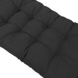 Indoor Outdoor Chaise Lounge Cushion with Ties Splashproof Lounge Chair Cushion Replacement for Lawn Pool 4 Fold 78.74x21.65in Black In Australia - Darrahopens