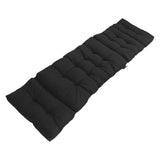 Indoor Outdoor Chaise Lounge Cushion with Ties Splashproof Lounge Chair Cushion Replacement for Lawn Pool 4 Fold 78.74x21.65in Black