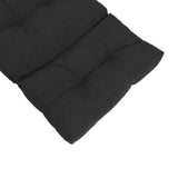 Indoor Outdoor Chaise Lounge Cushion with Ties Splashproof Lounge Chair Cushion Replacement for Lawn Pool 4 Fold 78.74x21.65in Black
