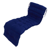 Indoor Outdoor Chaise Lounge Cushion with Ties Splashproof Lounge Chair Cushion Replacement for Lawn Pool 4 Fold 78.74x21.65in Navy