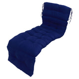 Indoor Outdoor Chaise Lounge Cushion with Ties Splashproof Lounge Chair Cushion Replacement for Lawn Pool 4 Fold 78.74x21.65in Navy