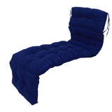 Indoor Outdoor Chaise Lounge Cushion with Ties Splashproof Lounge Chair Cushion Replacement for Lawn Pool 4 Fold 78.74x21.65in Navy