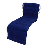 Indoor Outdoor Chaise Lounge Cushion with Ties Splashproof Lounge Chair Cushion Replacement for Lawn Pool 4 Fold 78.74x21.65in Navy