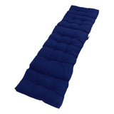 Indoor Outdoor Chaise Lounge Cushion with Ties Splashproof Lounge Chair Cushion Replacement for Lawn Pool 4 Fold 78.74x21.65in Navy