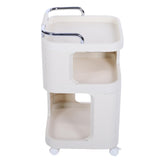 Rolling Utility Cart with Handle Multi Functional Storage Trolley for Office Living Room Movable Storage Organizer with Wheels Short