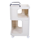 Rolling Utility Cart with Handle Multi Functional Storage Trolley for Office Living Room Movable Storage Organizer with Wheels Short