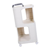 Rolling Utility Cart with Handle Multi Functional Storage Trolley for Office Living Room Movable Storage Organizer with Wheels Tall