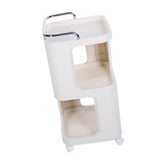 Rolling Utility Cart with Handle Multi Functional Storage Trolley for Office Living Room Movable Storage Organizer with Wheels Tall