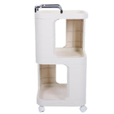 Rolling Utility Cart with Handle Multi Functional Storage Trolley for Office Living Room Movable Storage Organizer with Wheels Tall