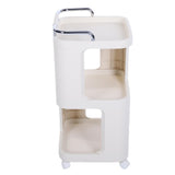 Rolling Utility Cart with Handle Multi Functional Storage Trolley for Office Living Room Movable Storage Organizer with Wheels Tall