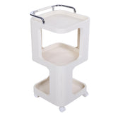 Rolling Utility Cart with Handle Multi Functional Storage Trolley for Office Living Room Movable Storage Organizer with Wheels Tall