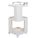 Rolling Utility Cart with Handle Multi Functional Storage Trolley for Office Living Room Movable Storage Organizer with Wheels Tall