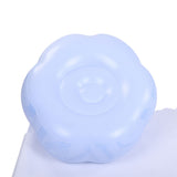 Inflatable Lounge Chair PVC Ergonomic Portable Blow Up Couch Inflatable Air Sofa for Home Camping Blue Line Pattern
