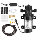 16‑Nozzle 12m Household Electric Low Pressure Spraying Cooling System for Outdoor Garden