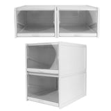 Shoes Box PP Storage Drawer Organizer Container Durable Cabinet for Home2pcs Big (33.2 x 25.8 x 18.3cm )