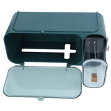 Toilet Paper Holder Wall Mounted Waterproof Roll Paper Storage Box Tissue Box Bathroom UseRectangle Green