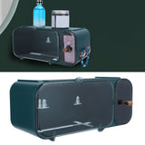 Toilet Paper Holder Wall Mounted Waterproof Roll Paper Storage Box Tissue Box Bathroom UseRectangle Green