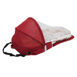 Multifunctional Baby MosquitoProof Bed Foldable Portable Child Bed with Toys Mosquito Net(Red )